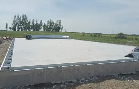 3 steel building foundation