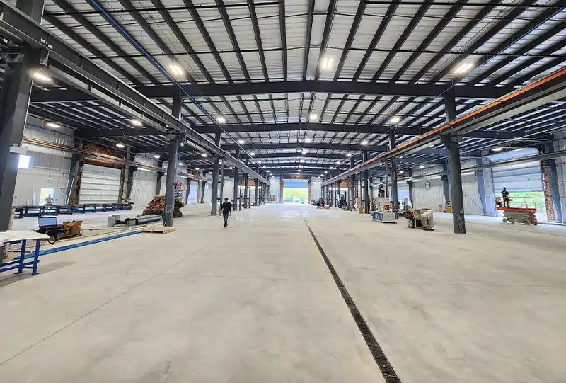 Structure prefab steel manufacturing facility and factory