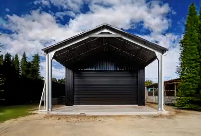 carport Garage Combo a carport with a garage built in to it.