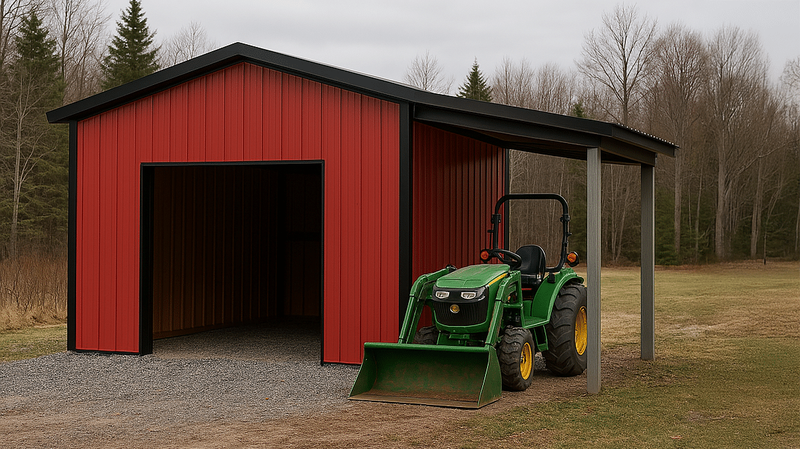 16' x 20' Shed with leanto