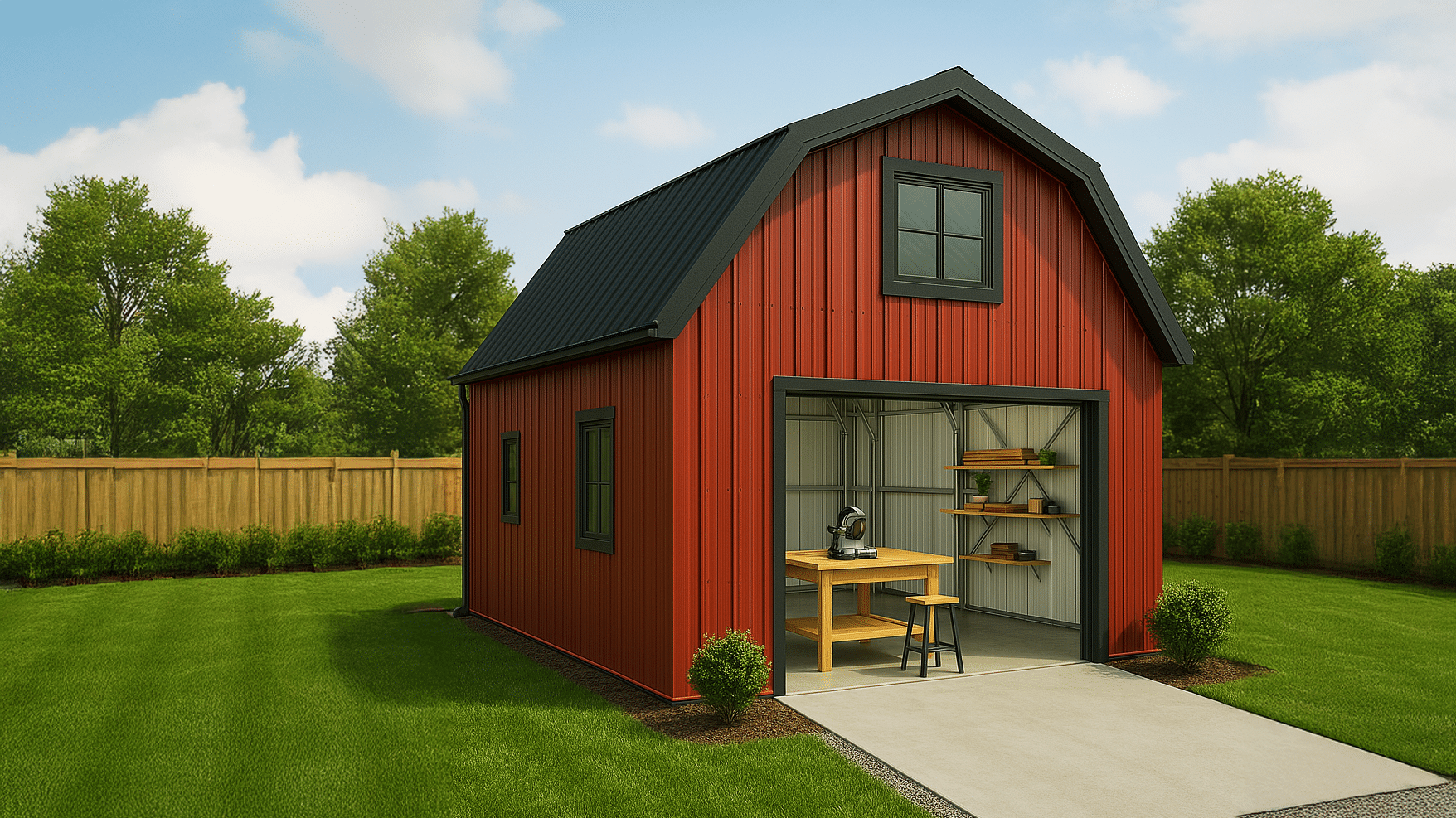16' x 18' Gambrel Shed