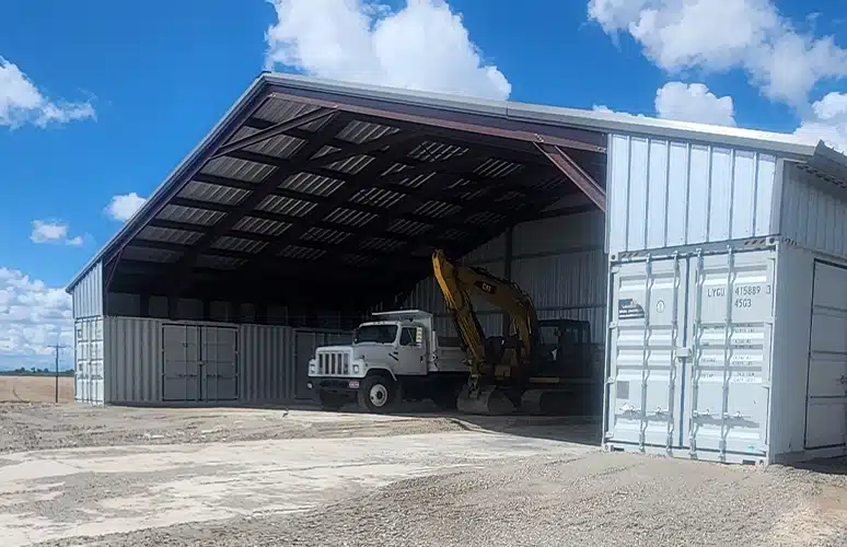 Prefab Container Covers Eblast 17 Straight Wall Container Cover