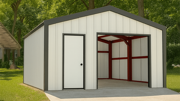 20x20 steel garage kit for storage or workshop
